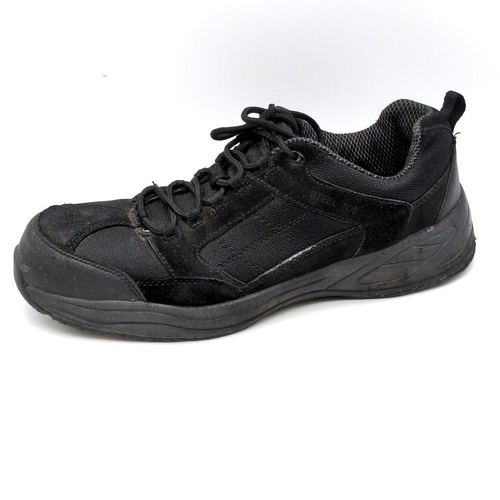 Brahma Shoes Mens Black 13 Steel Toe Work Sneakers Suede Slip Resistant F2413-18